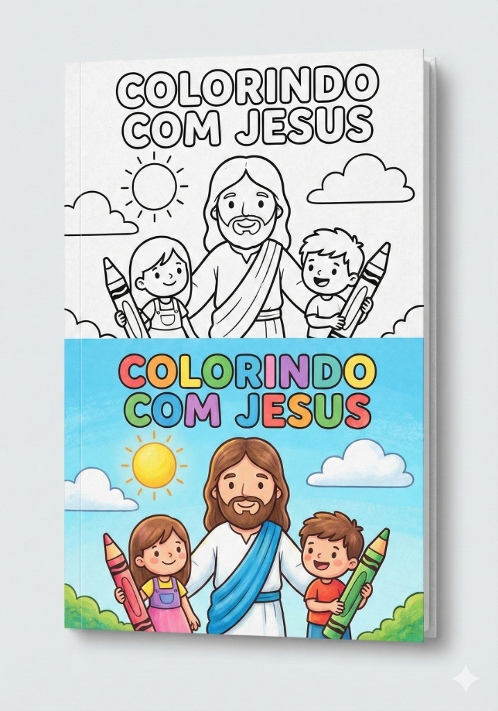 Capa Livro Colorindo com Jesus